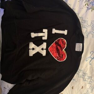 Judith March Black 'I Love TX' Sweater